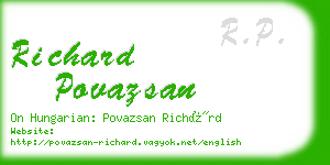 richard povazsan business card